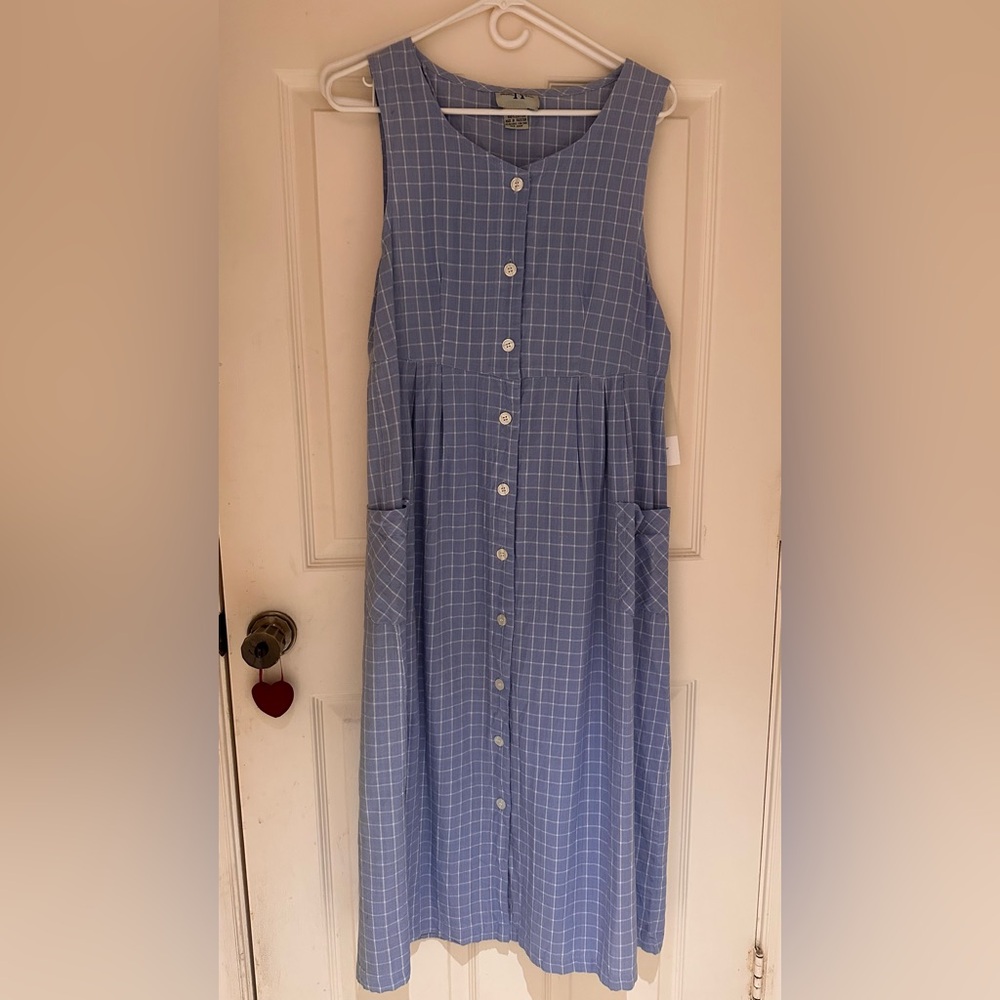 Long, Blue, Cotton Dress NWT by Original TY Wear 10P